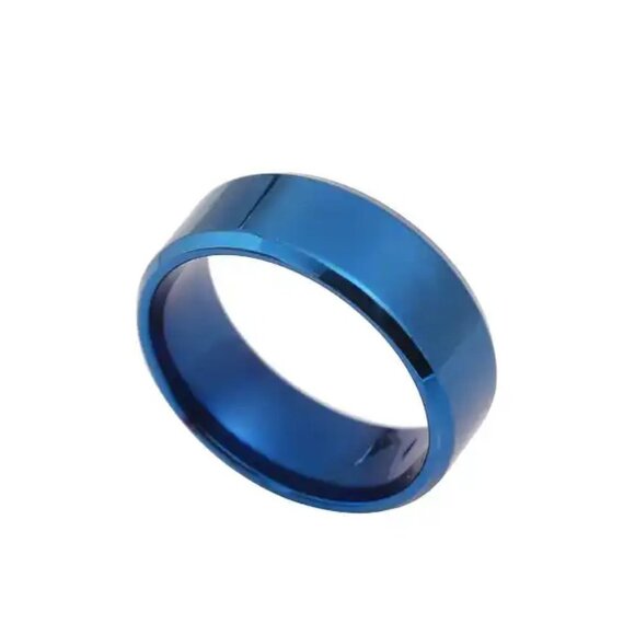 Blue Stainless-Steel Ring - Picture 2 of 2